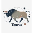 thumbnail image 2 of Taurus Zodiac Sign Adult White Long Sleeve Hoodie-XS, 2 of 6