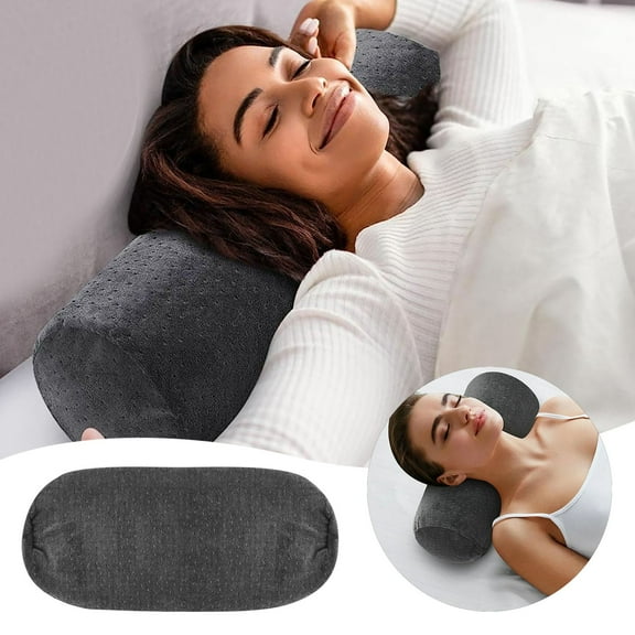 Pillow Covers 18 X 6 Inch Round Throw Pillow Cover Pillow Cases Velvet Bolster Soft Neck Pillow Covers with Zipper Neck Roll Pillow Case for Cylindrical Pillow Room Decor