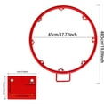 thumbnail image 2 of Panier de Basket Remplacement Acier Portable avec Vis Résistant aux Intempéries pour Intérieur Extérieur 55 65 75 85 cm 60 X 60 cm 12er, 2 of 3
