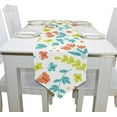 thumbnail image 4 of 13"x90" Rectangle Cloth Table Runner, Butterflies Tulips Table Cover for Wedding Birthday Holiday, 4 of 5