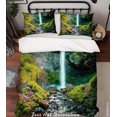 thumbnail image 3 of 3D Bosque Cascada Paisaje Funda de edredón Juego de ropa de cama Funda de edredón Fundas de almohada, 3 of 3