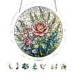 thumbnail image 3 of AZXY Stained Glass Rose Acrylic Puzzle Suncatcher 83 Pieces, Window Hanging Decorations Crystal Sun Catcher for Indoor Outdoor, DIY Craft Kit Stress Relief Gift for Adults, 3 of 6