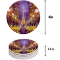 thumbnail image 1 of RYLABLUE Paris France Decor Eiffel Tower Set of 4 Round Coaster for Drinks, Absorbent Ceramic Stone Coasters Cup Mat with Cork Base for Home Kitchen Room Coffee Table Bar Decor, 1 of 5