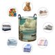 thumbnail image 4 of Balery Serene Coastal Blue Sky Cesta de ropa redonda con asas, impermeable, independiente, para ropa, juguetes, dormitorio y familia-Medium, 4 of 6