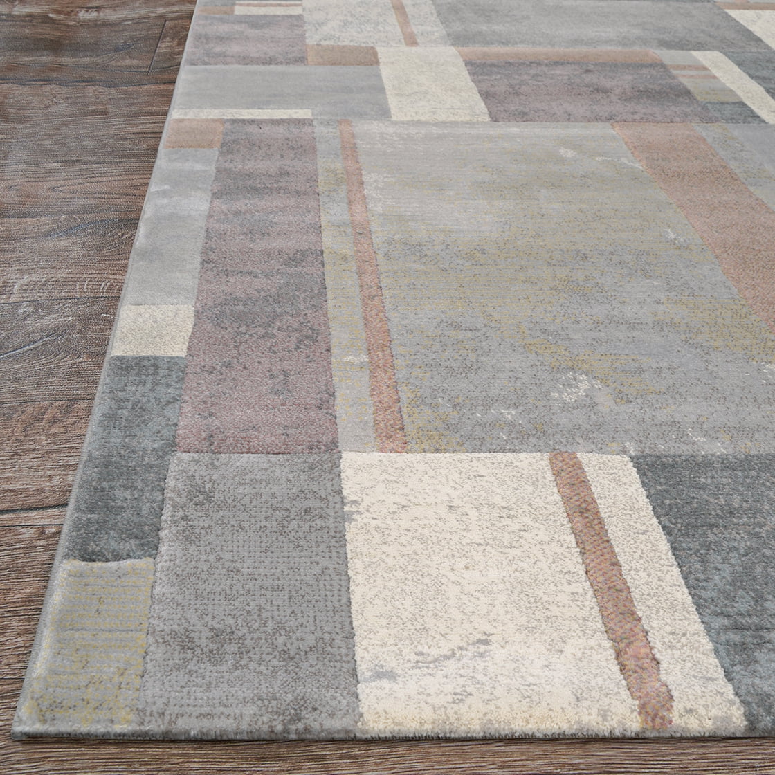 Couristan Easton Gambit Blocks 7'10" x 11'2" Stone-Multi Area Rug