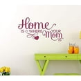 thumbnail image 2 of Kitchen Décor Home Is Where Mom Is Family Wall Decals Stickers Vinyl Letters Art Entry Decor 23x12-Inch Berry, 2 of 3