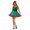 Green, variant on HOWPAY Christmas Costumes for Women Santa Claus Helper Dresses Short Sleeve Holiday Cosplay Party Costume with Hat Ribbon 3PCS Xmas Outfits Set Green M
