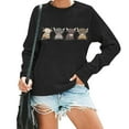 thumbnail image 2 of Women Highland Cow Sweatshirt Cute Christmas Print Pullover Country Western Casual Xmas Long Sleeve Tops, 2 of 4