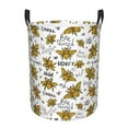 thumbnail image 2 of Goofa Hohey Bee Golden2 Printed Circular Hamper,Laundry Basket with Handles,Storage Baskets Foldable,Large Capacity Laundry Hamper-Medium, 2 of 8