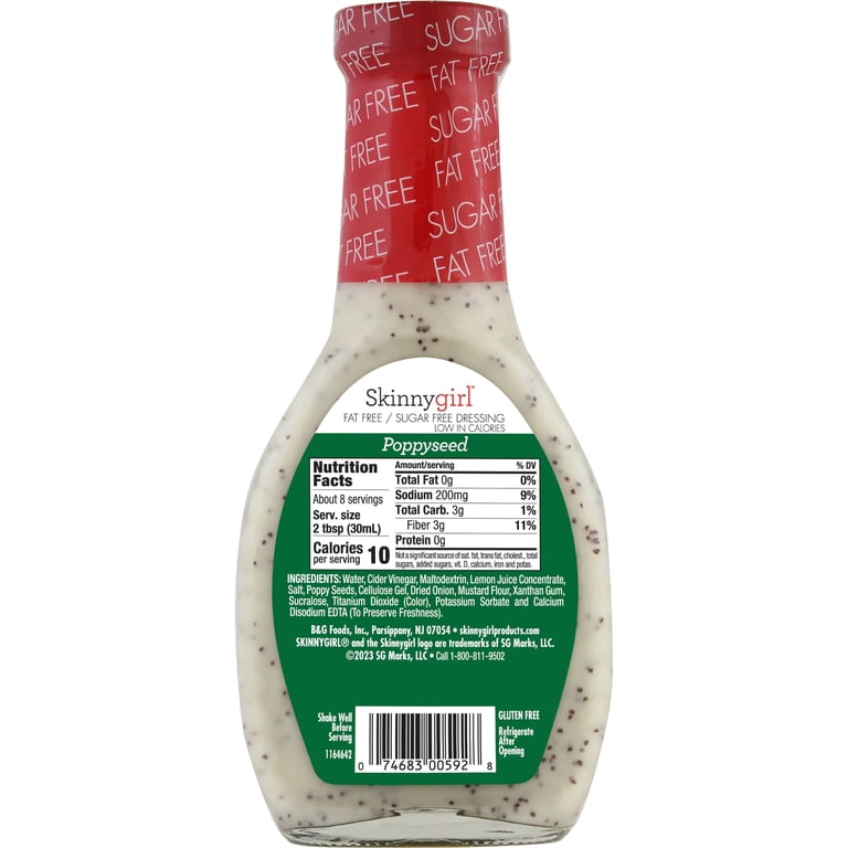 skinnygirl poppyseed dressing Skinnygirl Poppyseed Fat Free Sugar Free Salad Dressing - Heinen's Grocery Store