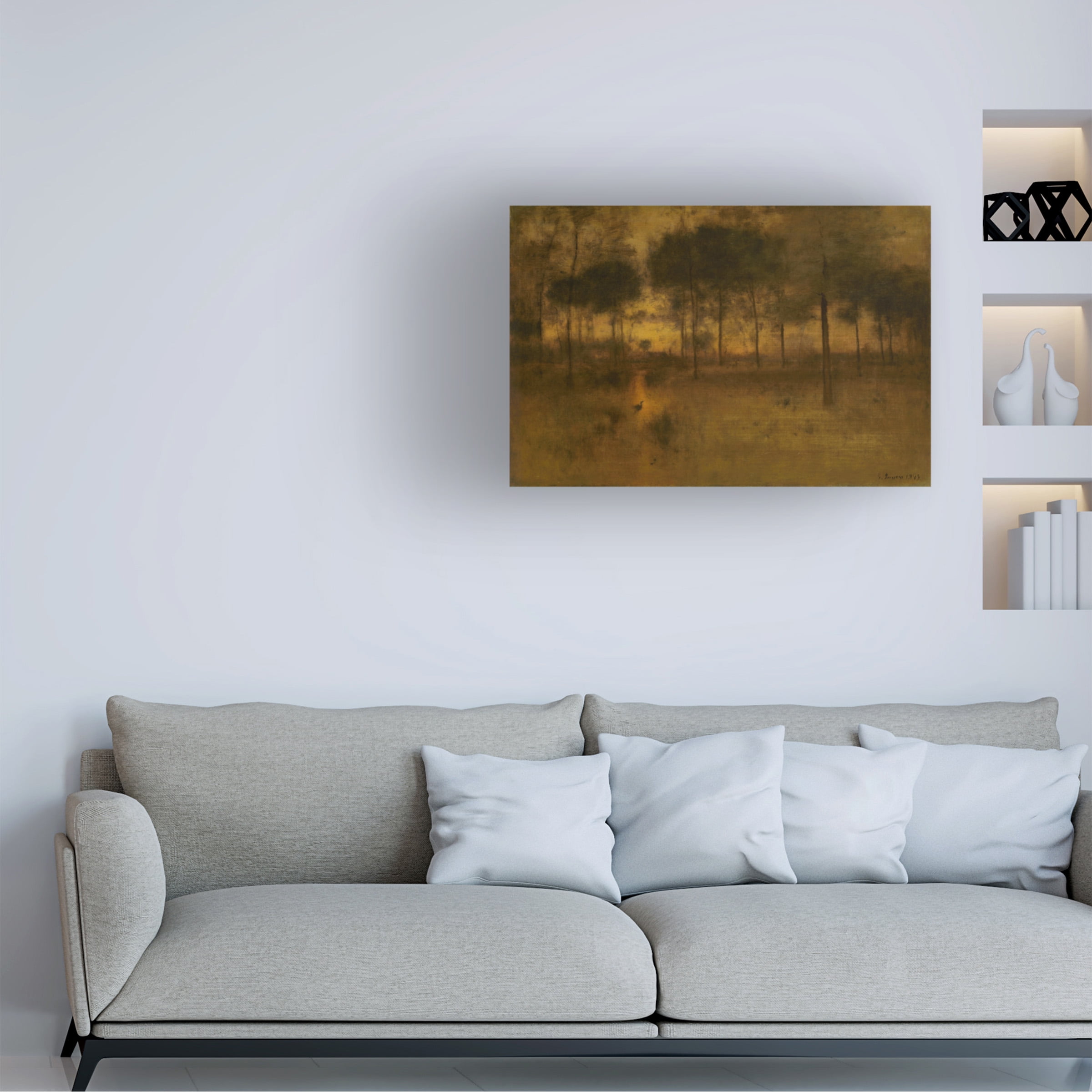 George Inness 'The Home Of The Heron' Canvas Art