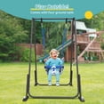 thumbnail image 4 of Slevoo 2-in-1 Baby Jumper and Swing Set with Portable Quick Foldable Stand, Easy Setup, Adjustable Strap, Soft Padded Seat, Blue, 4 of 8