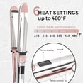 thumbnail image 4 of 2-in-1 Titanium Ionic Flat Iron,Hair Straightener & Curler, Fast Heating, Dual Voltage, Pink, for All Hair Types, 4 of 6