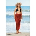 thumbnail image 2 of HAPPY BAY Women's Summer Swimsuit Coverups for Women Swim Cover ups Sarong Chiffon Beach Cover up Skirt Long Wraps Sarongs Beachwear One Size Red_Q99, 2 of 4