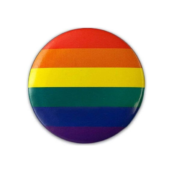 Rainbow Striped Circle Button Pins