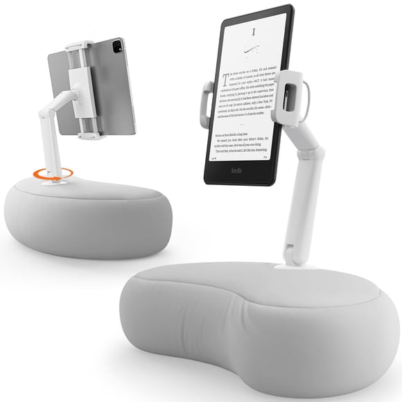 SAIJI Support d'Oreiller Kindle, Support pour iPad Compatible avec Kindle 4.7â-15.6”, Téléphone, iPad, Tablette Réglable à 360â°