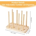 thumbnail image 2 of 1Set Bamboo Lid Storage Rack Bottle Cup Dish Drying Rack Kitchen Plates Holder Cup Wooden Lid Holder Cabinet Organizer for Dish Plate Bowl Cup Pot Lid Cutting Board, 2 of 7