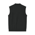 thumbnail image 5 of Resicozy Men's Knit Sweater Vest Solid Color V Neck Button Down Sleeveless Cardigan Vest Black S, 5 of 7