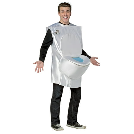 Toilet Men's Adult Halloween Costume, One Size,