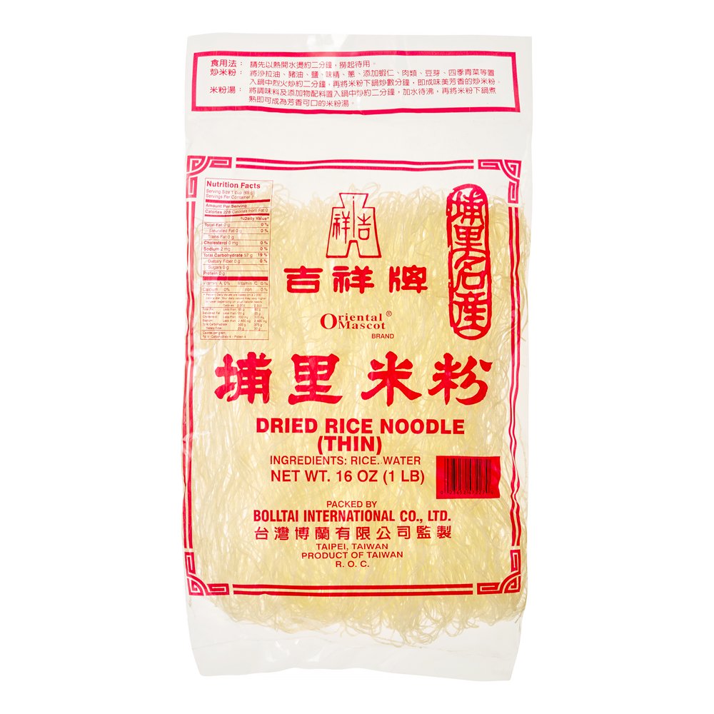Oriental Mascot, Thin Rice Noodles, 16 Ounce