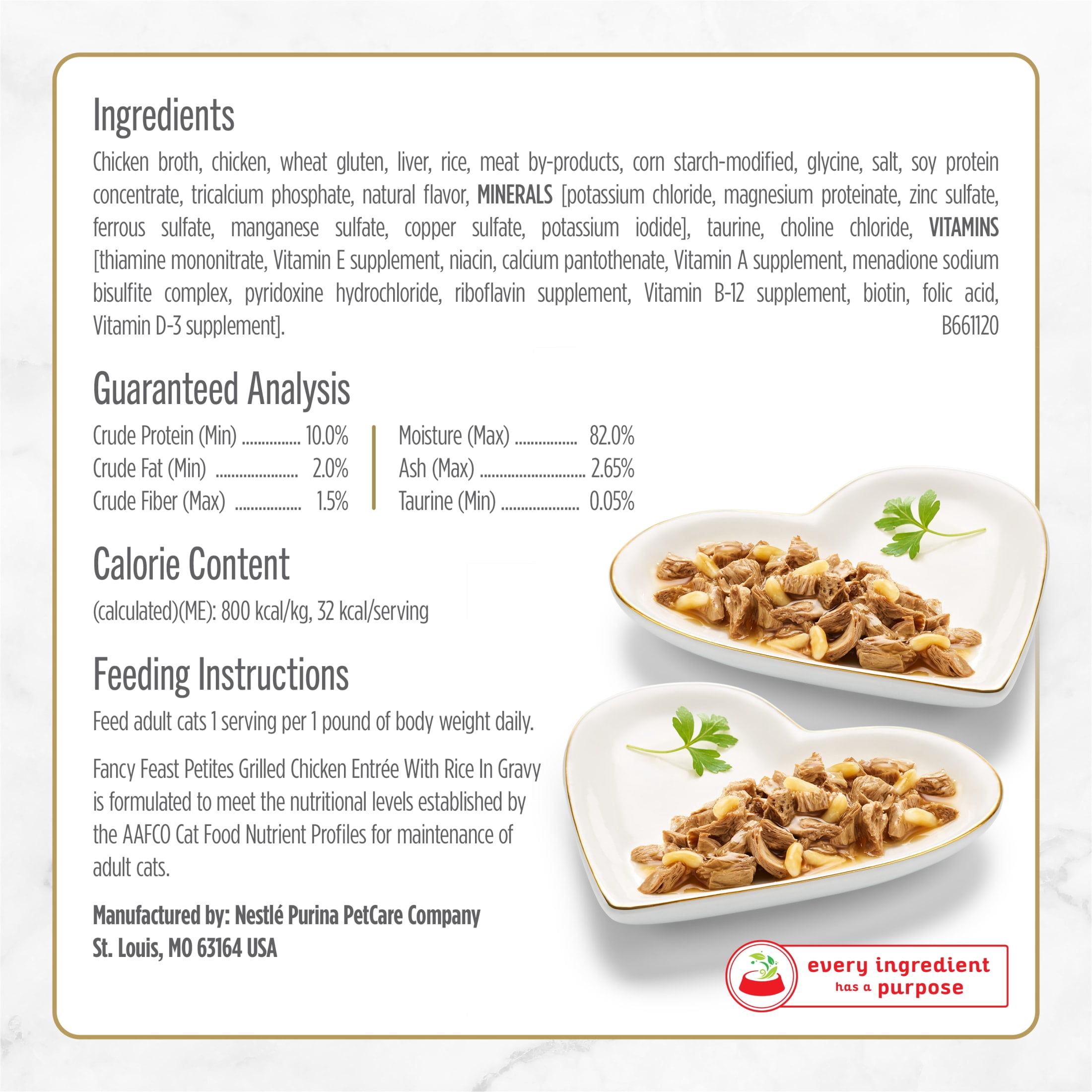(24 pack) Purina Fancy Feast Petites Grilled Chicken Entrée With Rice In Gravy Gourmet Wet Cat Food Pate