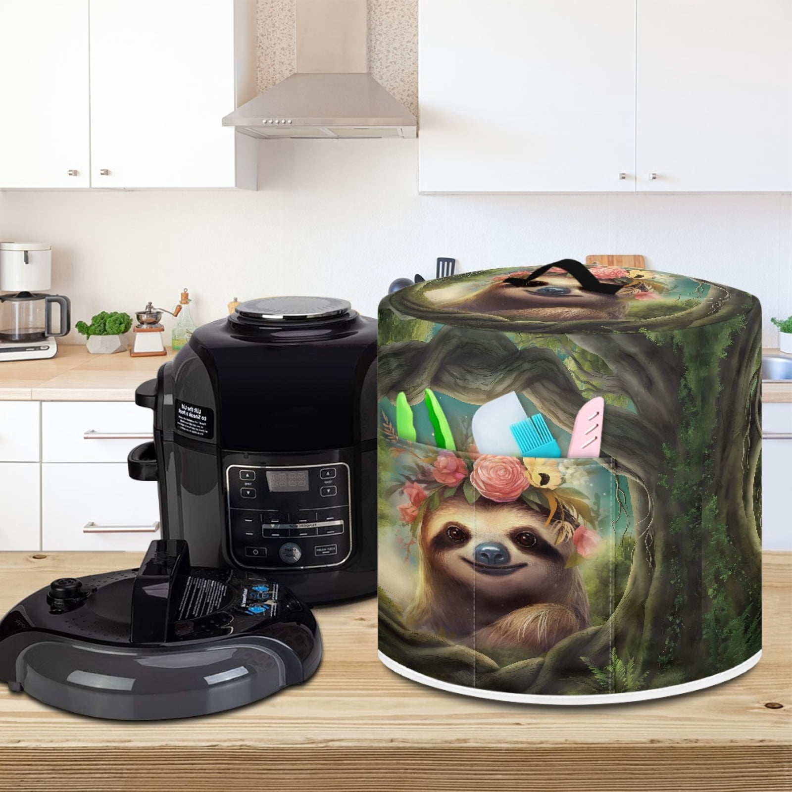 Schnellkochtopf-Abdeckung Mit Boho-Blumenmuster – Passend Für 6 Qt Instant Pot – Staubschutz Mit Tasche