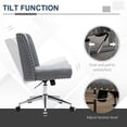 thumbnail image 4 of Vinsetto Mid Back Home Office Chair, Task Chair with Tilt, 360Â° Swivel, Padded Desk Chair with Adjustable Height, Grey, 4 of 9