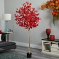 thumbnail image 3 of Nearly Natural 6' Autumn Maple Artificial Tree, 3 of 4