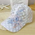 thumbnail image 4 of HNMKIU Sun Shading Sunscreen Korean Lace Hollow Flower Baseball Cap Casual Fashion Breathable Adjustable Lightweight Unisex Outdoor Summer Headwear WH1 - One Size, 4 of 7