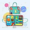 thumbnail image 3 of Interactive Busy Board Toy with Zippers, Buttons, Buckles – Portable Educational Sensory Activity Board for Fine Motor Skill Development, Travel-Friendly Design, 3 of 9