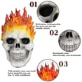 thumbnail image 4 of Halloween Ghost Rider Flame Skull Mask, Horror Ghost Full Face Latex Cosplay Costume Props, 4 of 5