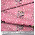 thumbnail image 2 of Soimoi Orange Moss Georgette Fabric Text & Women Group Print Fabric by Yard 42 Inch Wide, 2 of 3