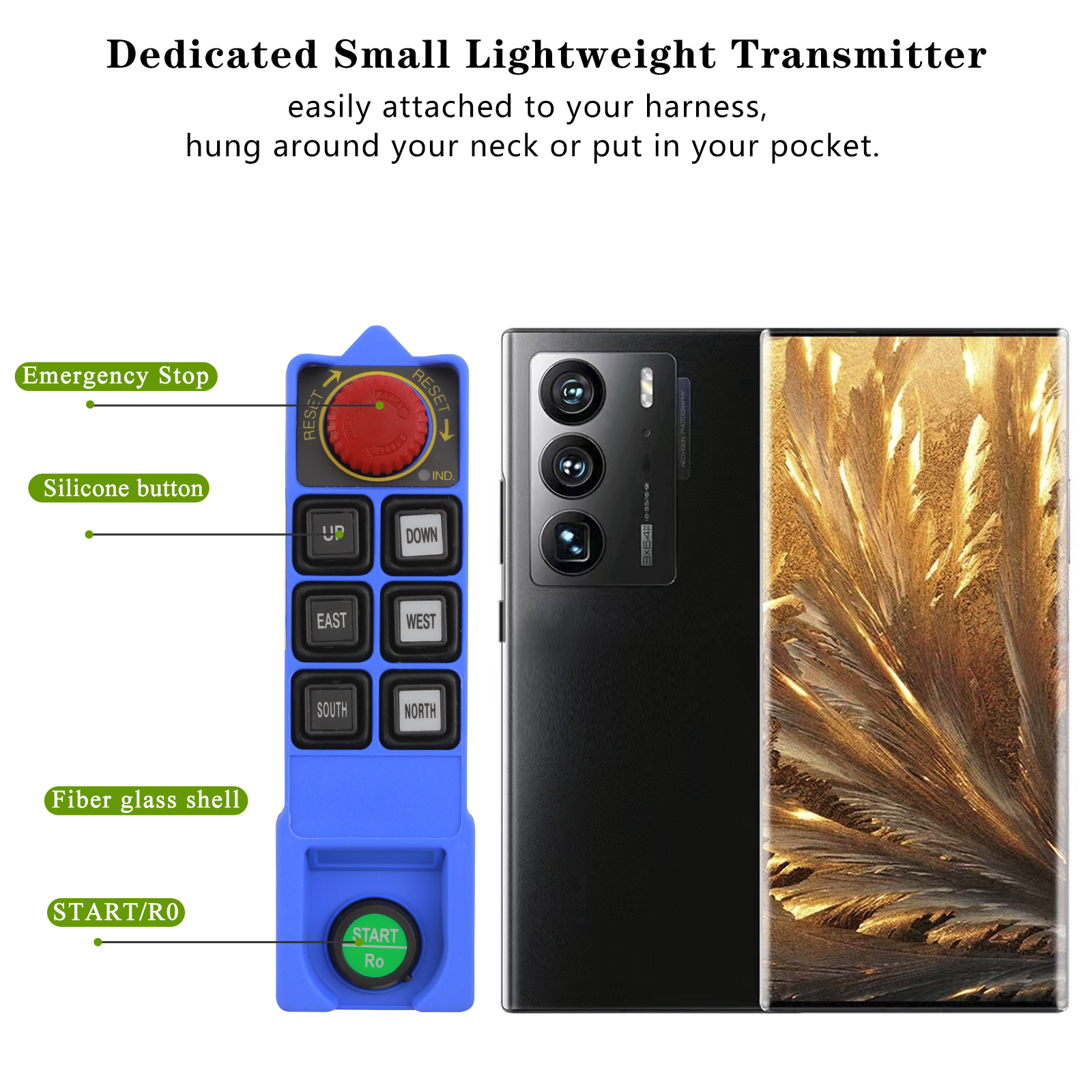 6 Channel Saga Mini Industrial Wireless Crane Radio Remote Control 220V AC for Electric Chain Hoist Overhead Bridge Travelling Crane Truck Transmitter and Receiver