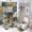 Modern Luxury Marble and Gold Accents 1, variant on Bathroom Curtain and Rug Set, Modern Luxury Marble and Gold Accents Pattern Printed on Bathroom Shower Curtain Sets with Rugs, Great for Master Bath Beach House Modern Home, 72 x 72 inches