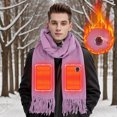 thumbnail image 5 of PATLOLLAV Winter Heating Scarf,Usb Electrics Scarf,Purple Heated Scarf for Men/Women USB Rechargeable Heated Scarf,3 Levels Adjustable,Heated Neck Wrap Warmer Heating Pad, 5 of 5