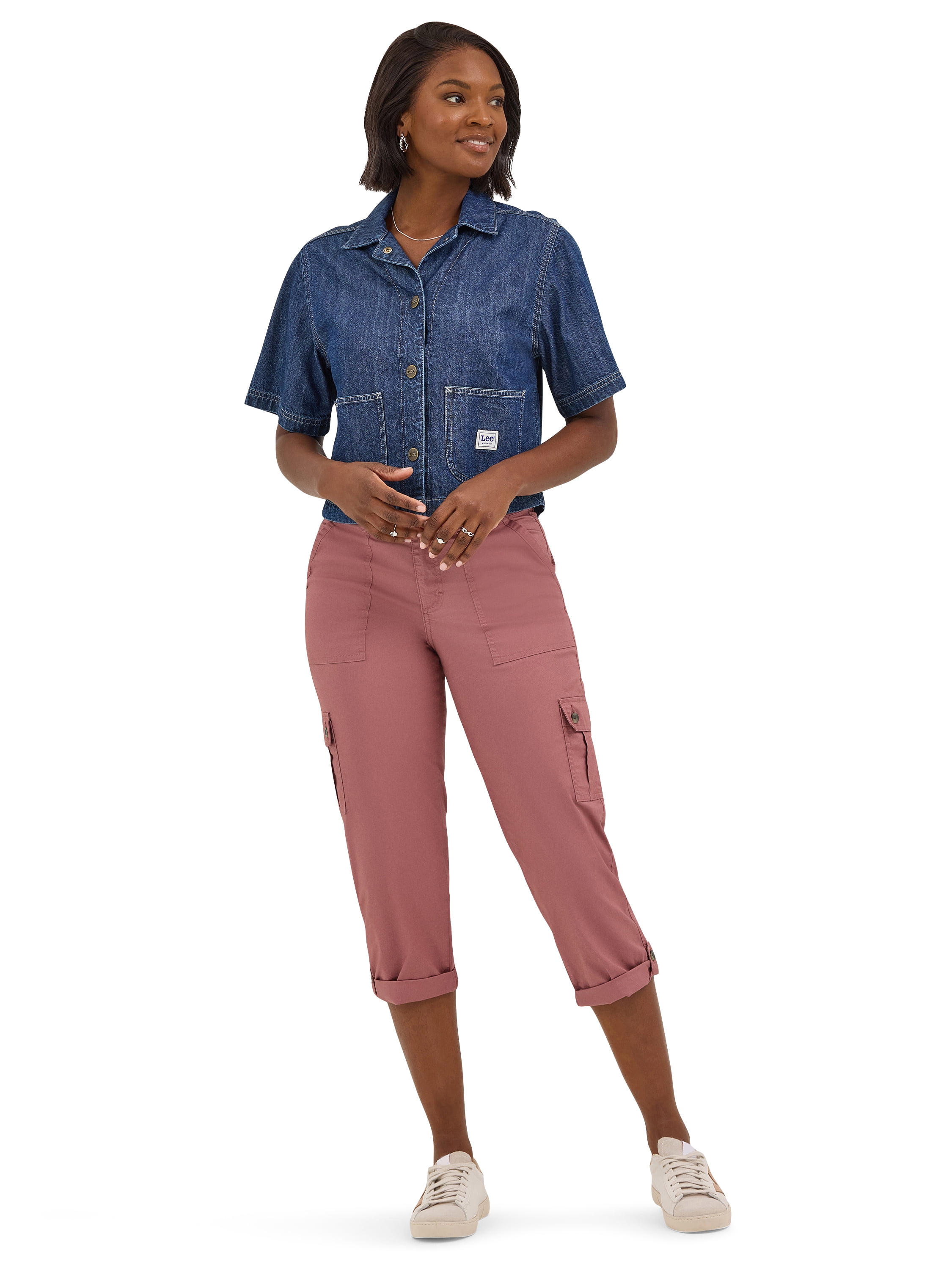 Lee Women's Flex to Go Mid Rise Capri Pants, Sizes 2-18