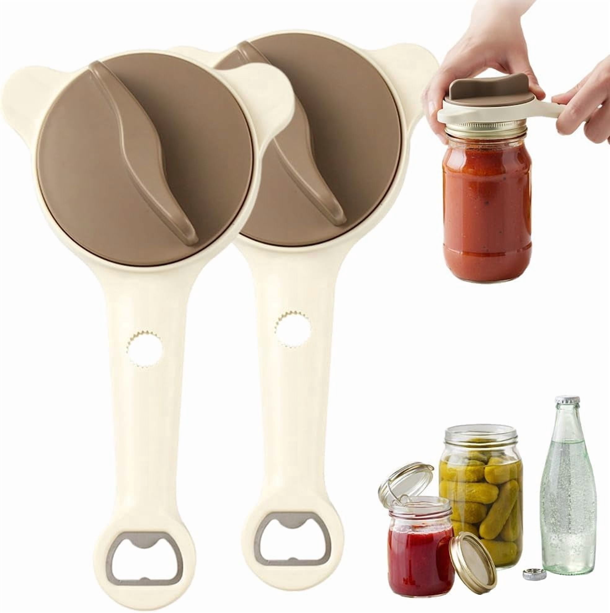 Wrongduck 2026 New 4 in 1 Jar Opener Adjustable Stainless Steel Lid Remover Multi Function Bottle Opener for Jars Bottles Cans