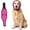 Rose, variant on Dog Head Wrap - Quiet Ears for Anxiety, Waterproof Dog Calming Hood, No Shake Ear Cover Snoods for Thunder, Lightning, Fireworks, Vet Visits, Polyester and SBR Diving Fabric(Grey,Small)