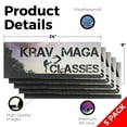 thumbnail image 2 of Krav Maga Classes Vinyl Decal 5 Pack of 24 Inch x 9 Inch Weatherproof Heavy-Duty Adhesive Backing | Self-Defense Training, Fitness Programs, Professional Instruction | Made in USA, 2 of 6