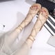 thumbnail image 3 of Sandalias planas para mujer con tiras cruzadas, sandalias romanas sencillas de verano para mujer, zapatos de playa para mujer, 3 of 5
