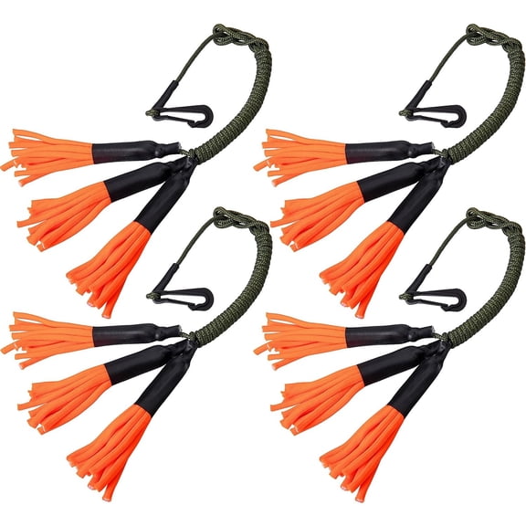4 Pcs Deer Scent Drag Line, Hunting Drag Scent Applicators with Detachable Clip, Orange Scent Drag for Outdoor Deer Hunting Supplies and Scent Attractant