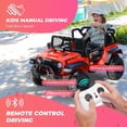 thumbnail image 3 of Farmdex 2 Seater 24V Ride on Toys for Big Kids, Powerful Electric Ride On Truck Car with Remote Control w/20 Inch Wide Seat, Colorful LED Lights, Rich Multimedia Music, Red, 3 of 9