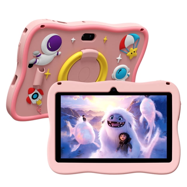 Tablet PRITOM K7PRO de 7" para niños, WiFi, Bluetooth, 32 GB, rosa