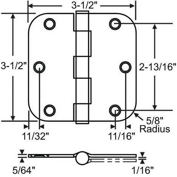 Manufacturer Varies Butt Hinge,Steel,100.0 lb Load Cap.,PR 56-262SCH
