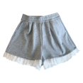 thumbnail image 2 of Only Moment Shorts for Women Polyester,Spandex Shorts with Lace Trim High Waisted Summer Workout Lounge Shorts with Pockets Womens Golf Shorts Light Ashy,M, 2 of 5