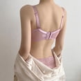 thumbnail image 6 of Levmjia Women's Bra Underwear Set Full Coverage Seamless Underwire Lace T-Shirt Bra Set Comfortable Everyday Wear Smoothing Bust Support Daily Wear, 6 of 6