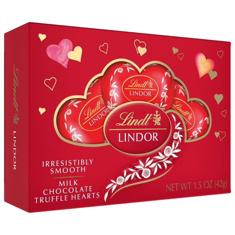 Lindt LINDOR Valentine's Day Milk Chocolate Candy Truffles Heart