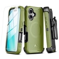 thumbnail image 1 of Funda Case MYBAT Maverick Mag clip para iPhone 16 PLUS - Verde con mica, 1 of 6