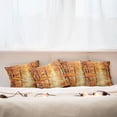 thumbnail image 4 of Ambesonne Autumn Throw Pillow Cover 4 Pack, Forest Lake Fall Trees, 24", Orange Brown, 4 of 5