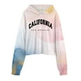 thumbnail image 4 of Sopiago Kids Crop Tops Girls Hoodies Cute Tie Dye Long Sleeve Fashion Letter Graphic Print Sweatshirts Light Gray,12-13 Years, 4 of 4